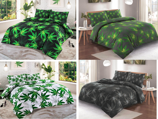 Cannabis Duvet Cover + Pillowcases set